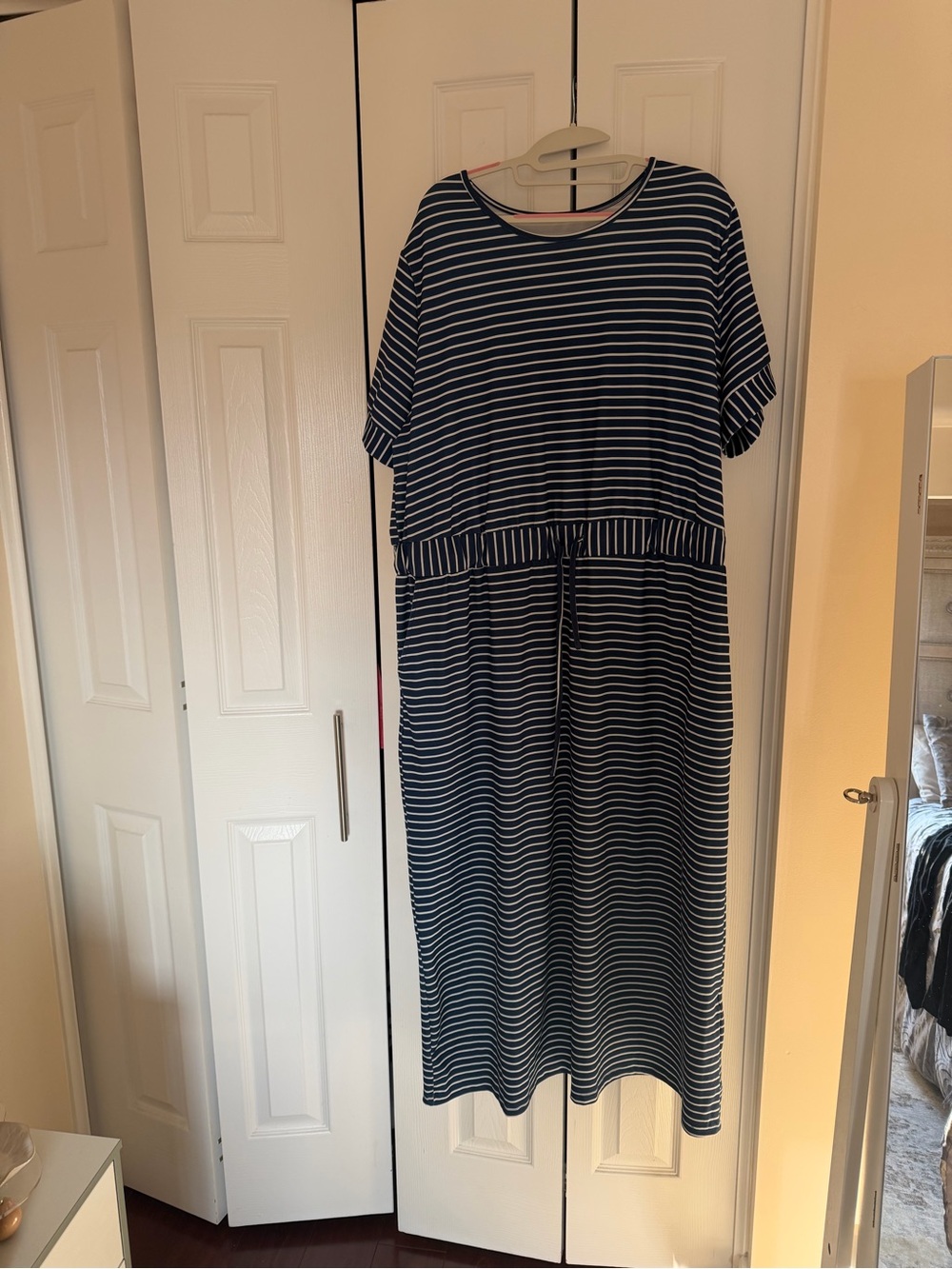 Striped Navy and White Kids' Dress - Casual Summer Style